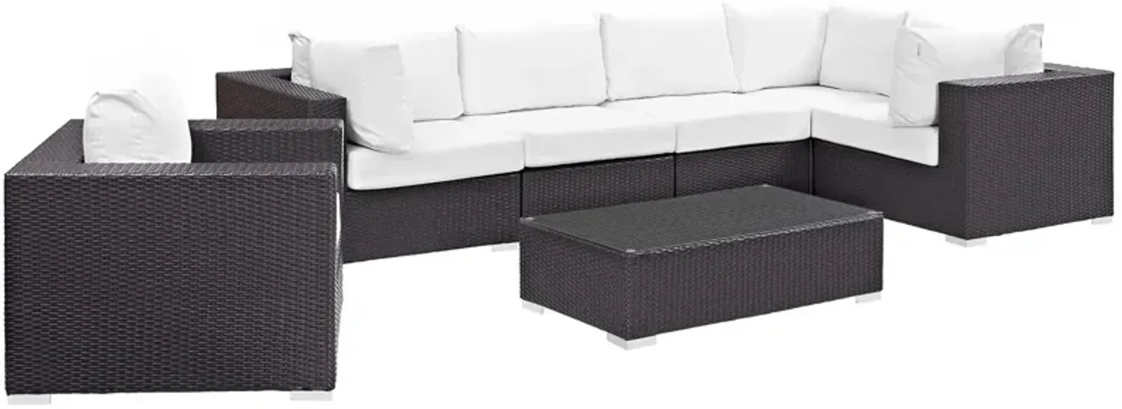 Convene 7 Piece Outdoor Patio Sectional Set