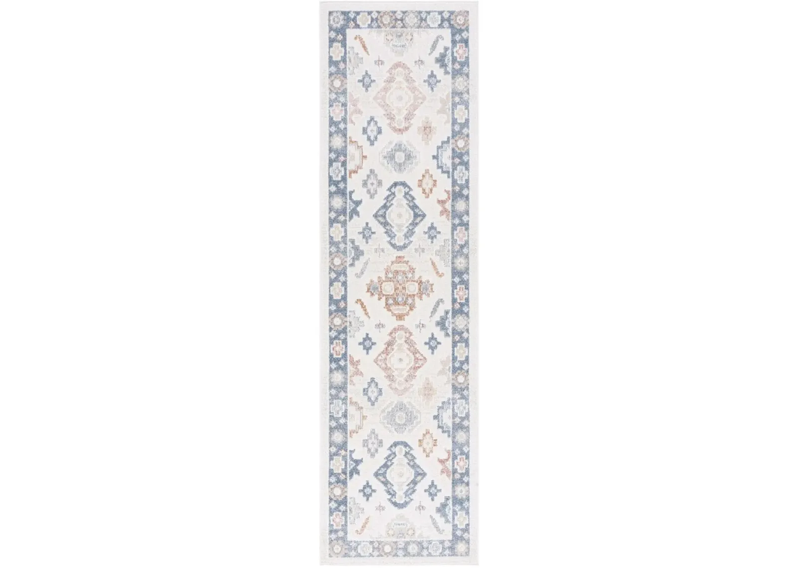 BLAIR WASHABLE 218 Blue 2'-2' X 8' Runner Rug