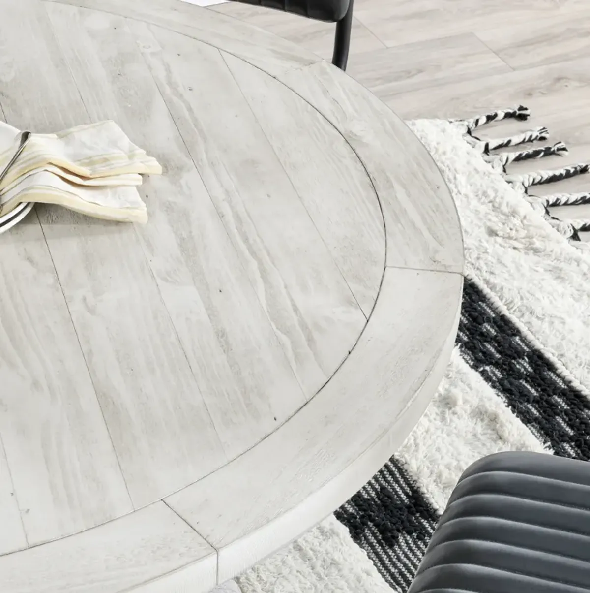 Quincy 55" Round Dining Table Nordic Ivory