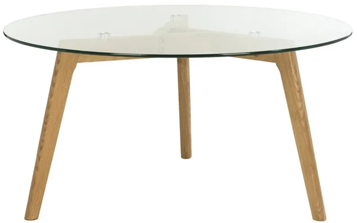 MARJORAM ROUND GLASS COFFEE TABLE