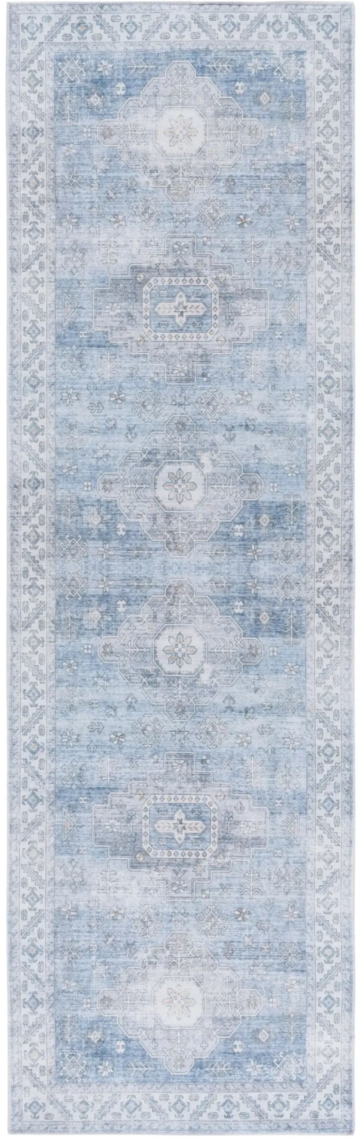 ARIZONA 242 BLUE  2'-6' x 8' Runner Rug