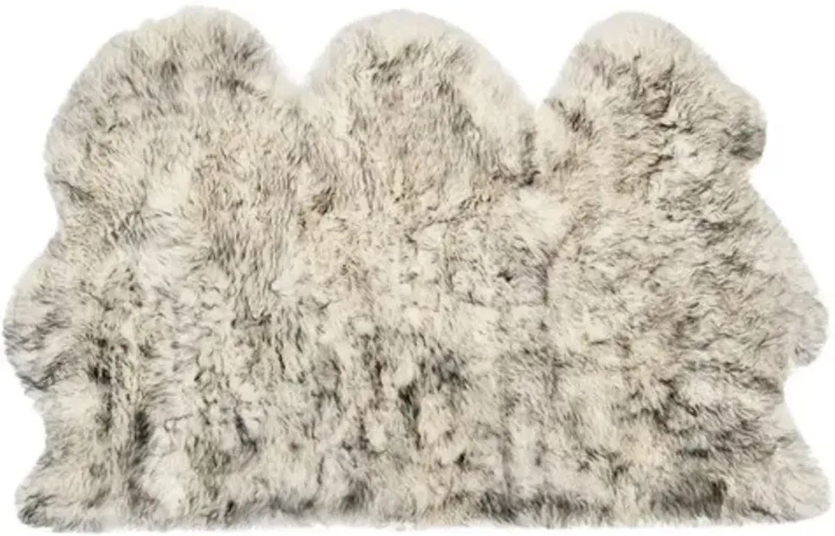 SHEEP SKIN 121 Grey  3' X 5' Small Rectangle Rug