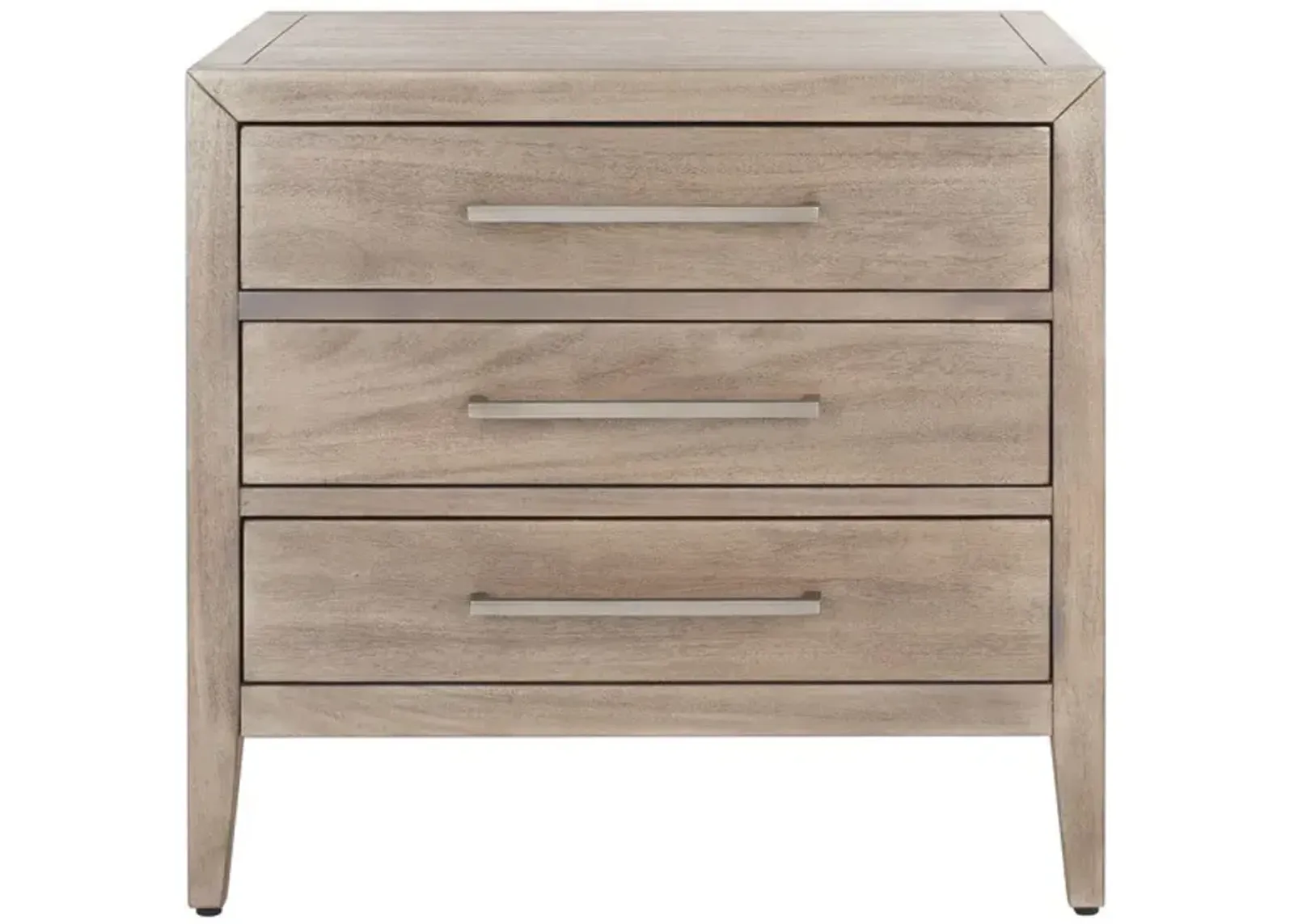 Ariella 3 Drawer Wood Nightstand