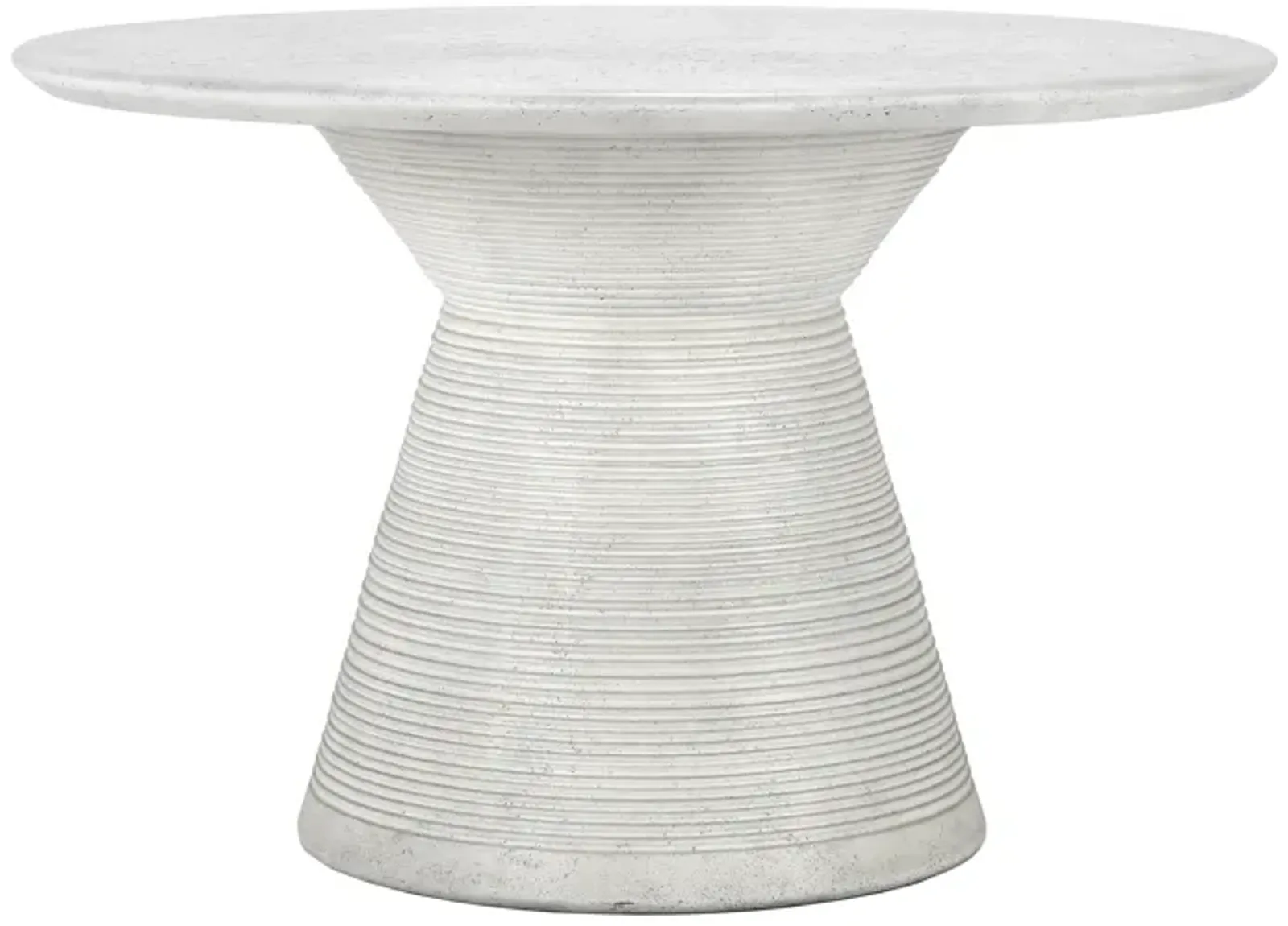 Fern 47" Outdoor Round Dining Table White