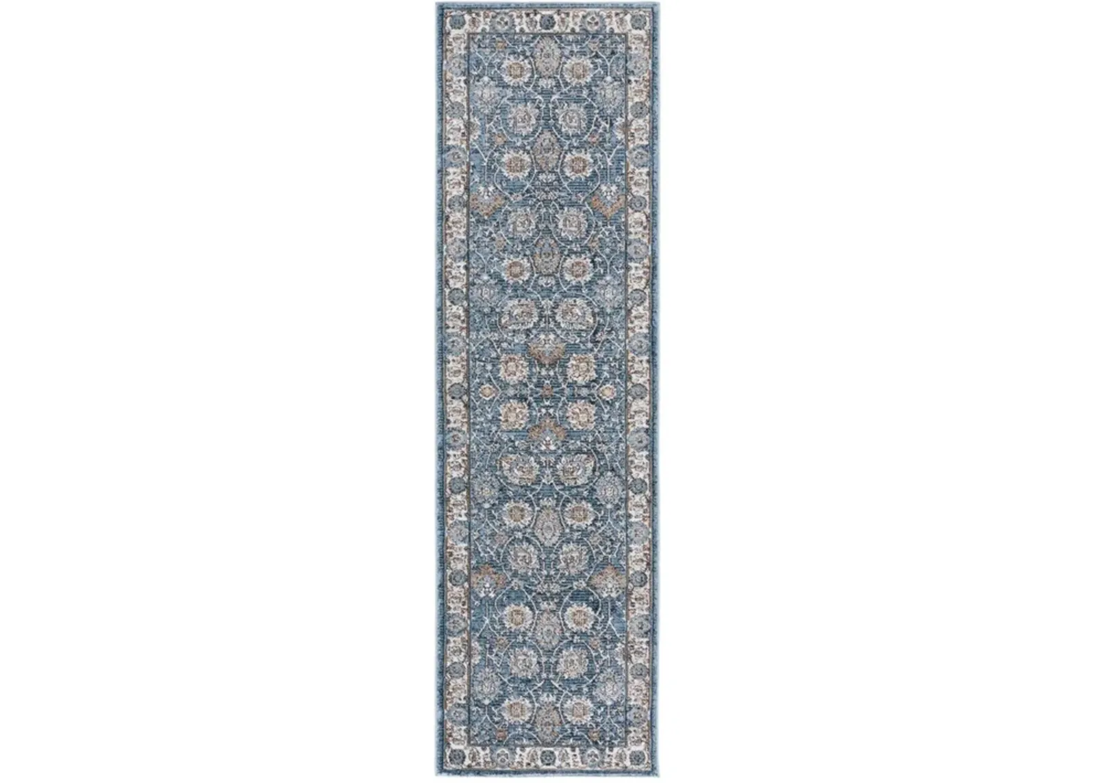 ROSEWOOD 102 Blue 2'-3' X 8' Runner Rug