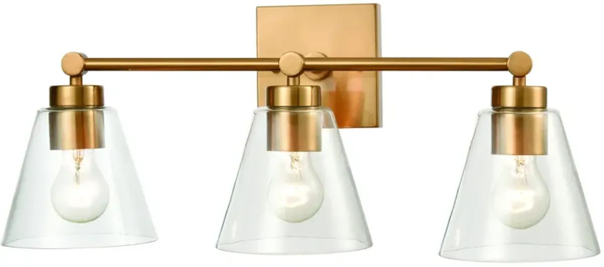 East Point 24" Wide 3-Light Vanity Light - Satin Brass