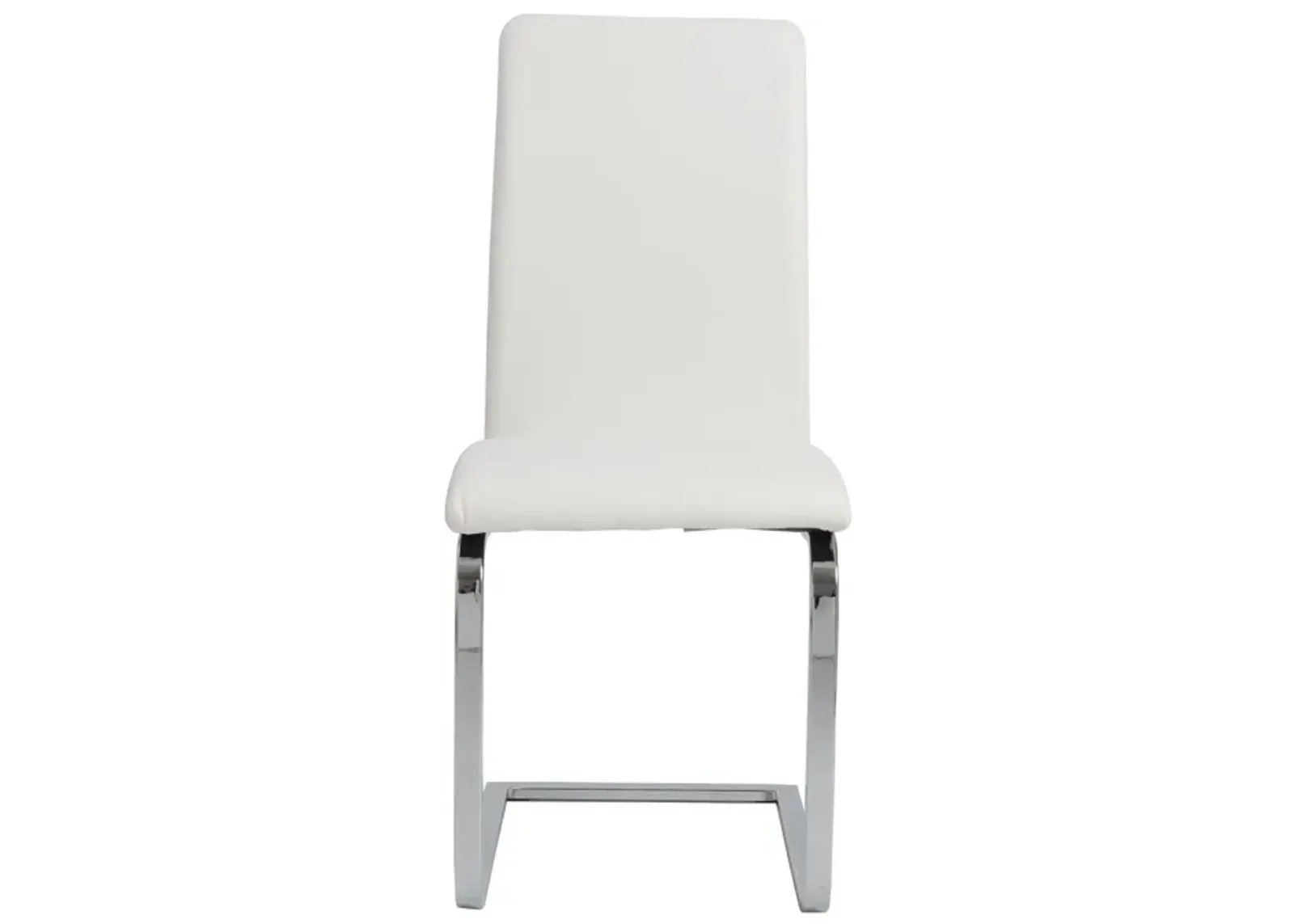 Cinzia Dining Chair in White with Chrome Legs - Set of 2