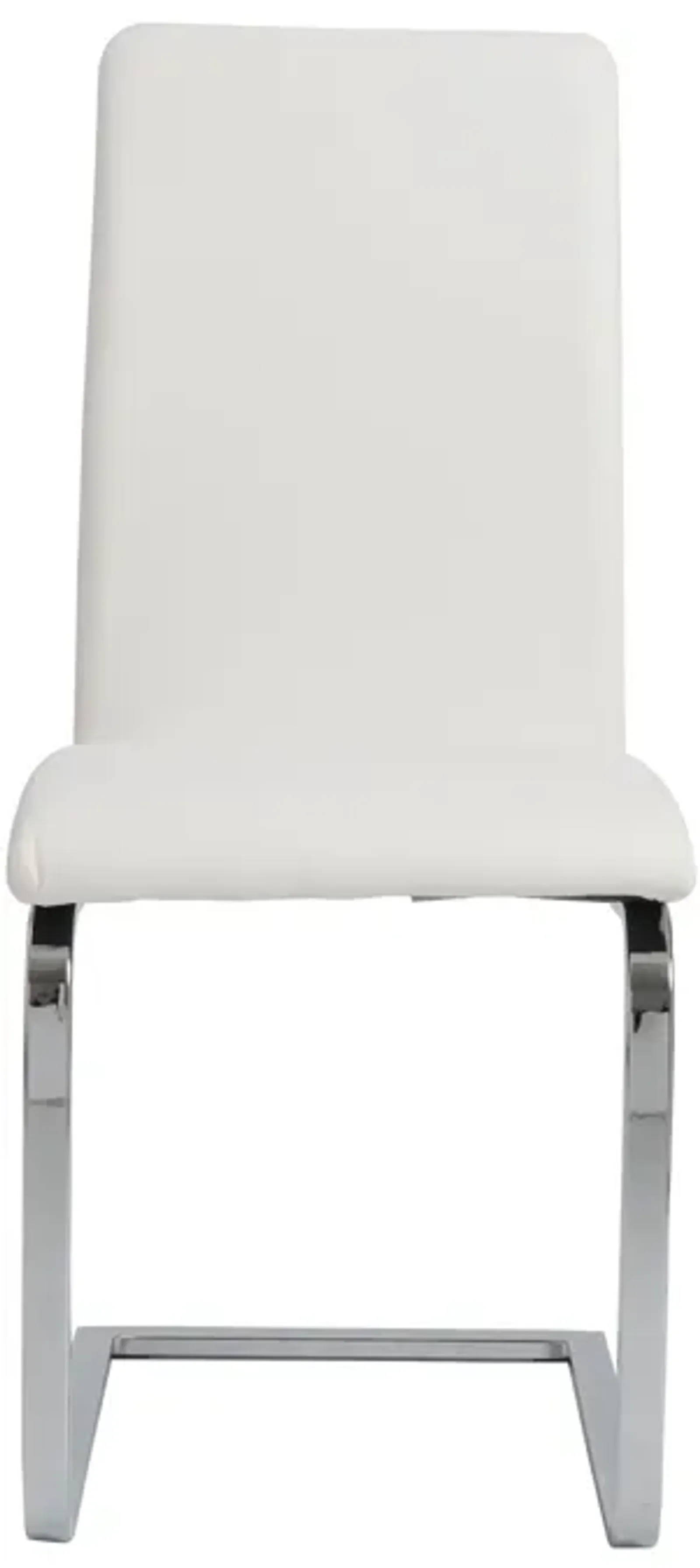 Cinzia Dining Chair in White with Chrome Legs - Set of 2