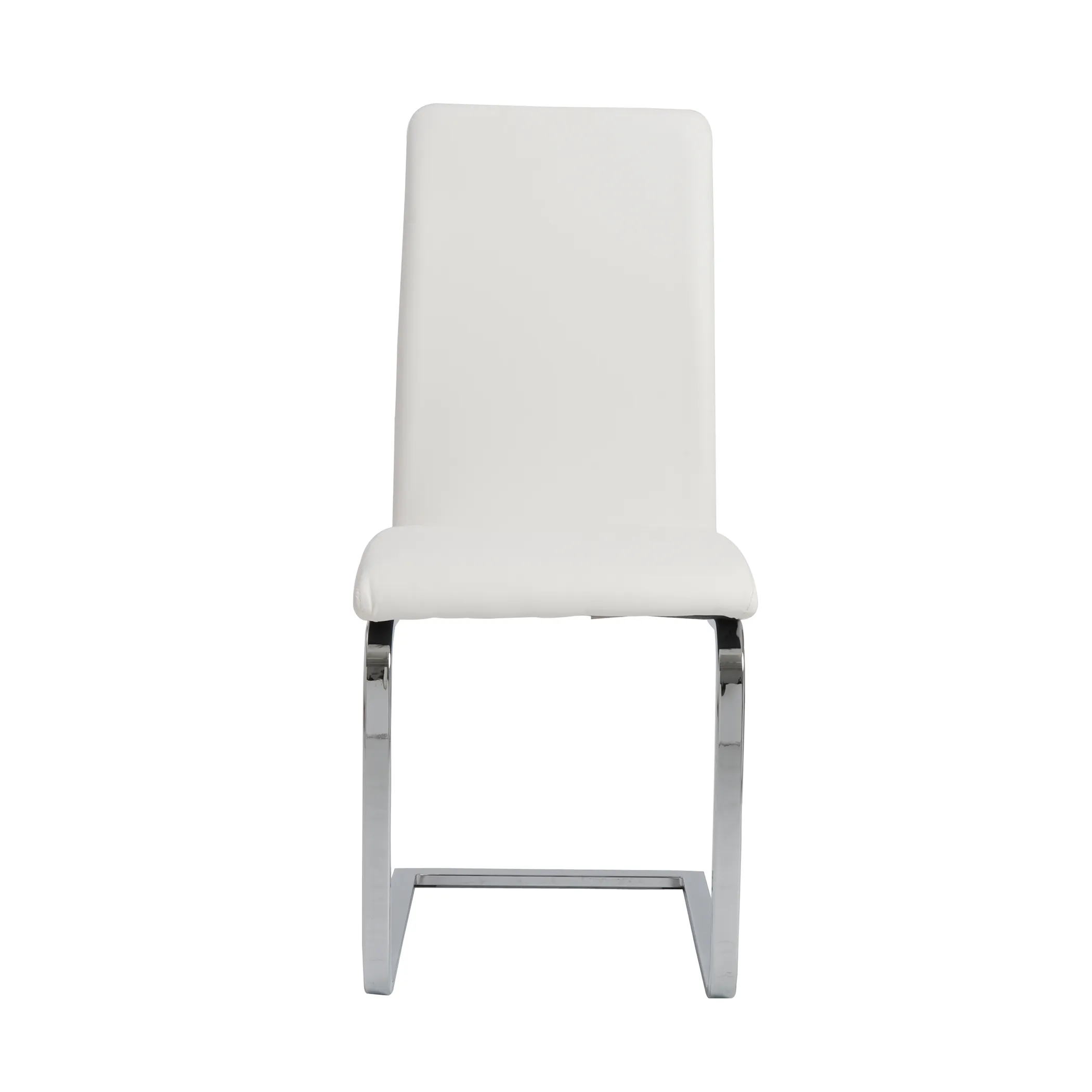 Cinzia Dining Chair in White with Chrome Legs - Set of 2