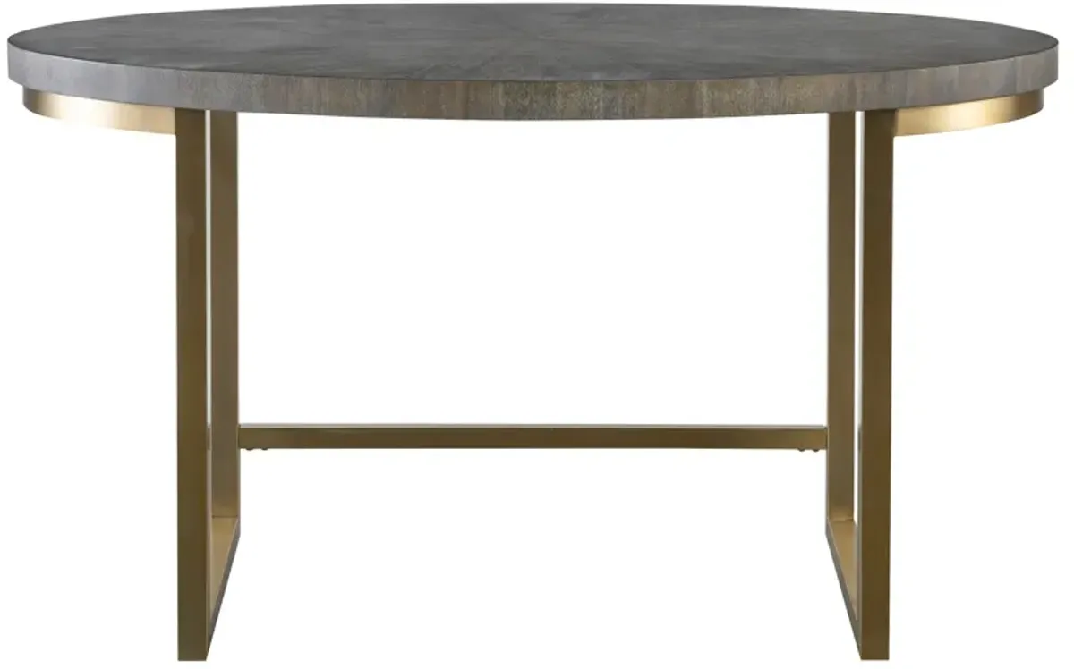 Taja Walnut Oval Desk