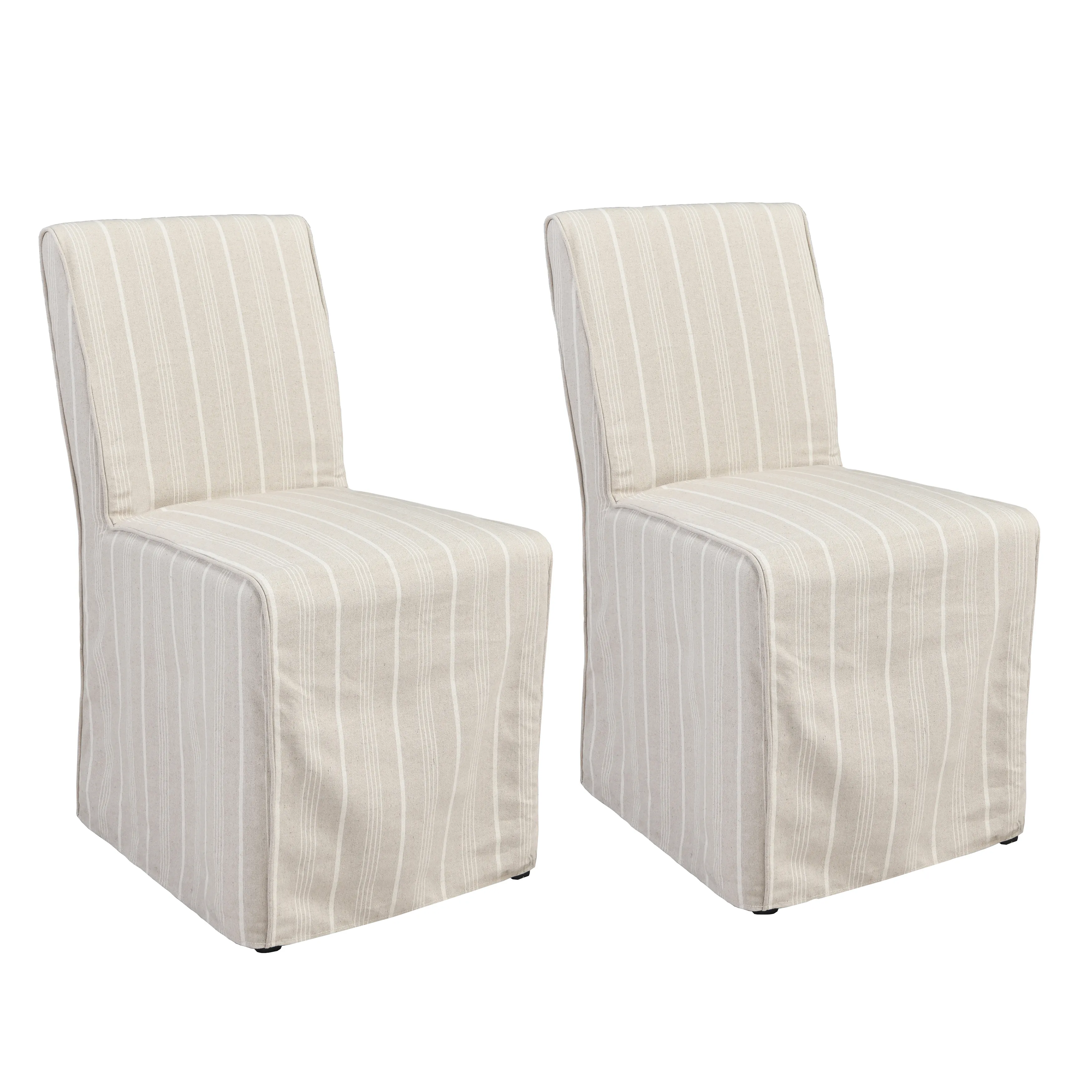 Amaya Upholstered Dining Chair Beige Set of 2