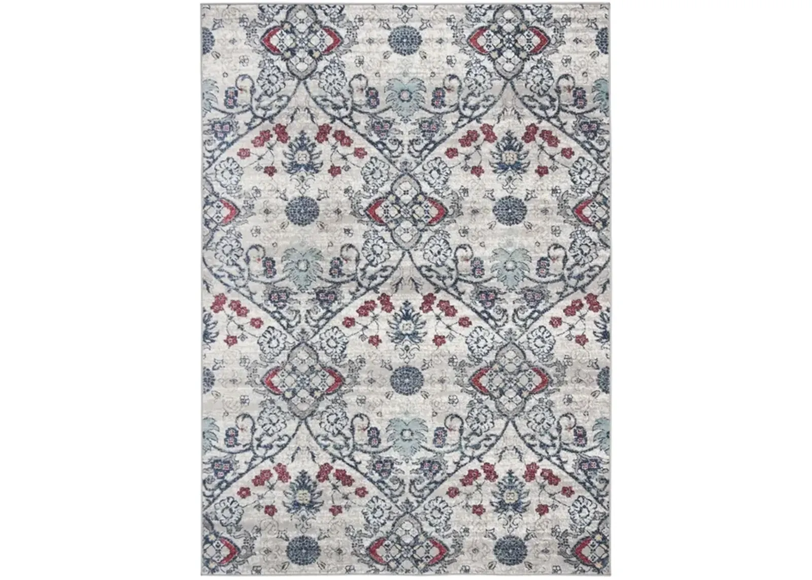 Brentwood 894 Navy / Grey 8' X 10' Large Rectangle Powerloomed Rug