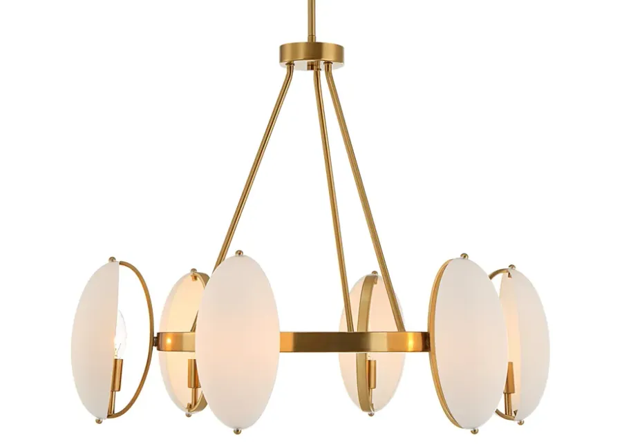 Oviform 6 Light Round Chandelier