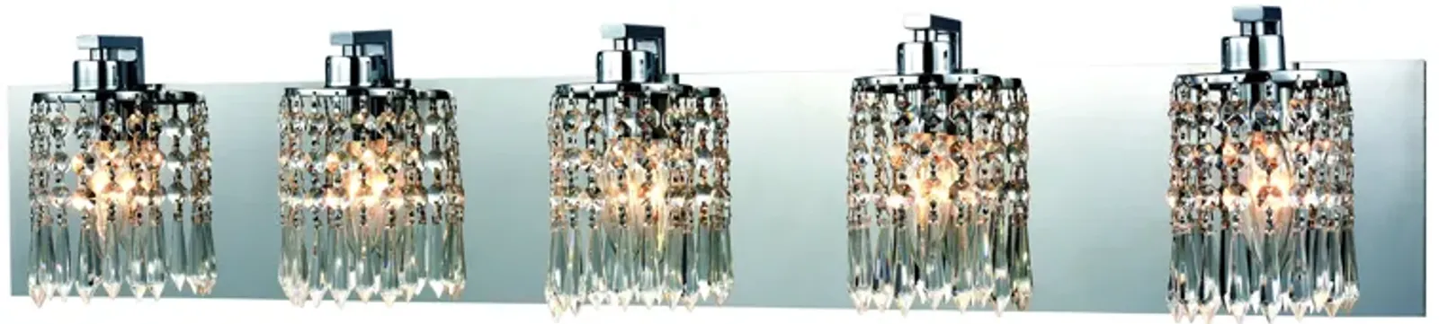 Optix 35" Wide 5-Light Vanity Light - Polished Chrome