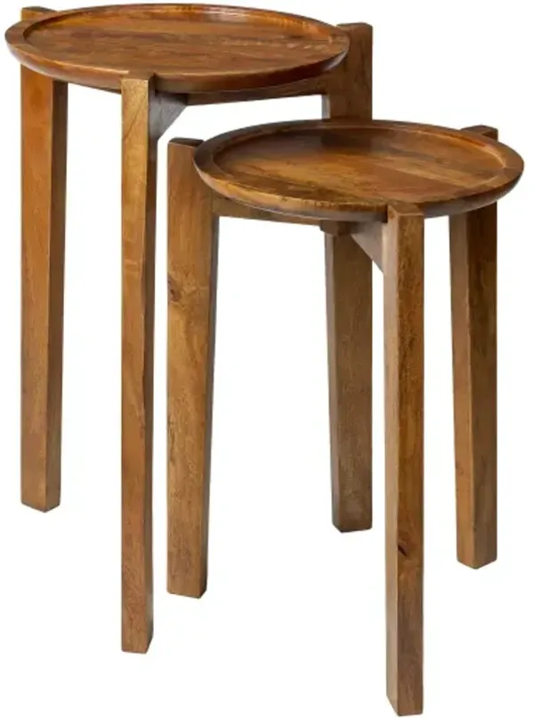 Abuja ABJ-002 24"H x 16"W x 16"D,  20"H x 12"W x 12"D End Table