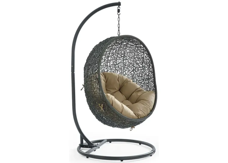 Hide Outdoor Patio Swing Chair With Stand