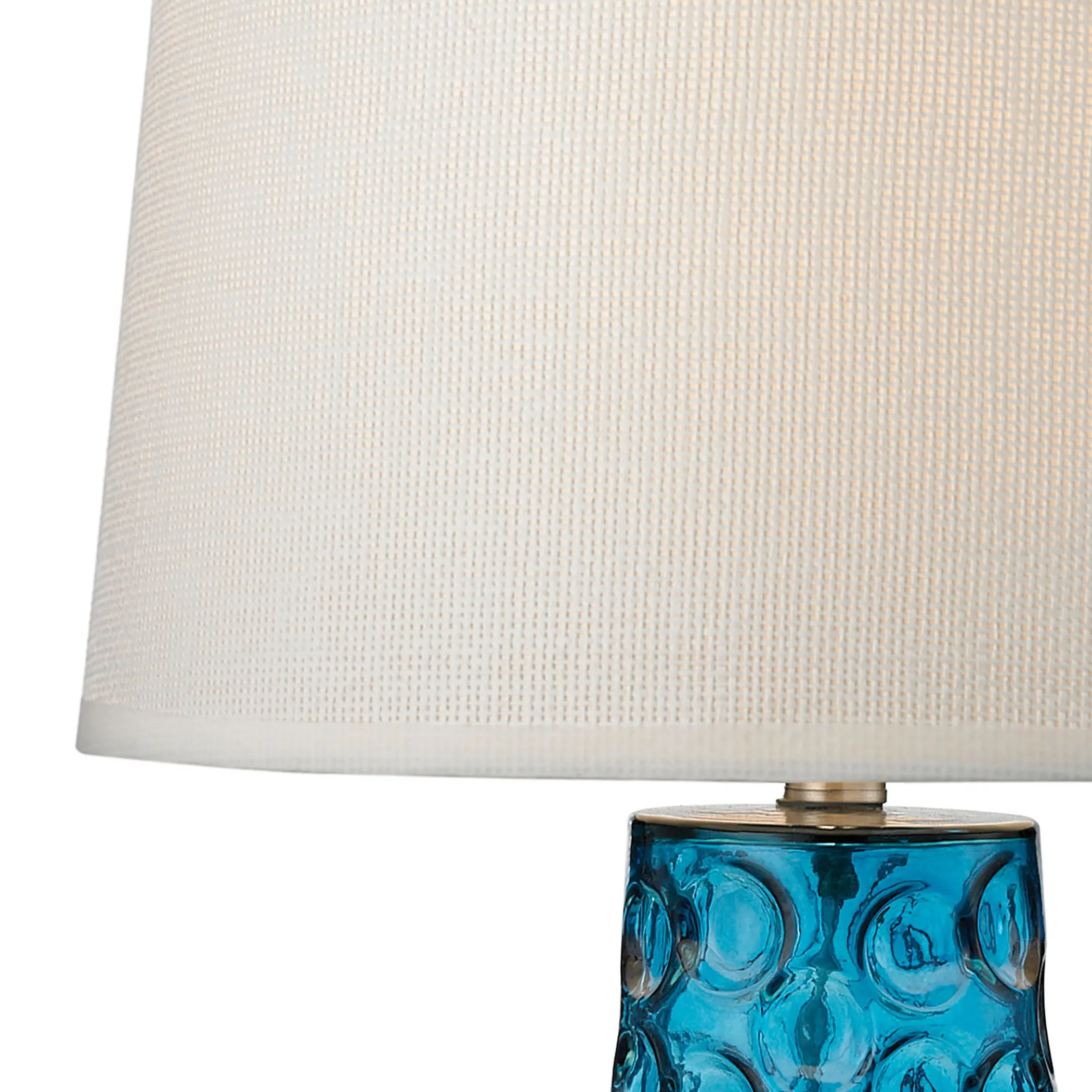 Hammered Glass 27" High 1-Light Table Lamp - Blue