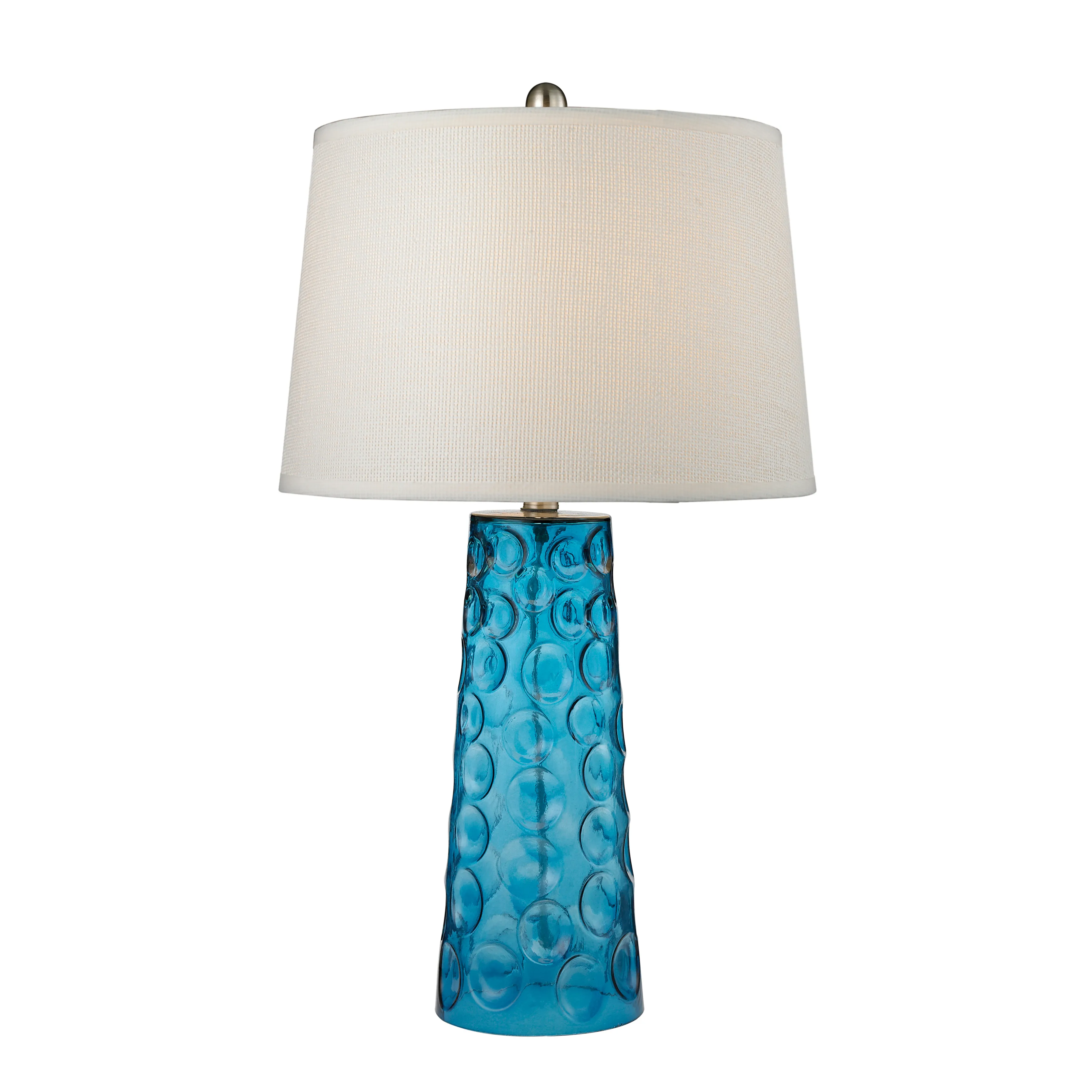 Hammered Glass 27" High 1-Light Table Lamp - Blue