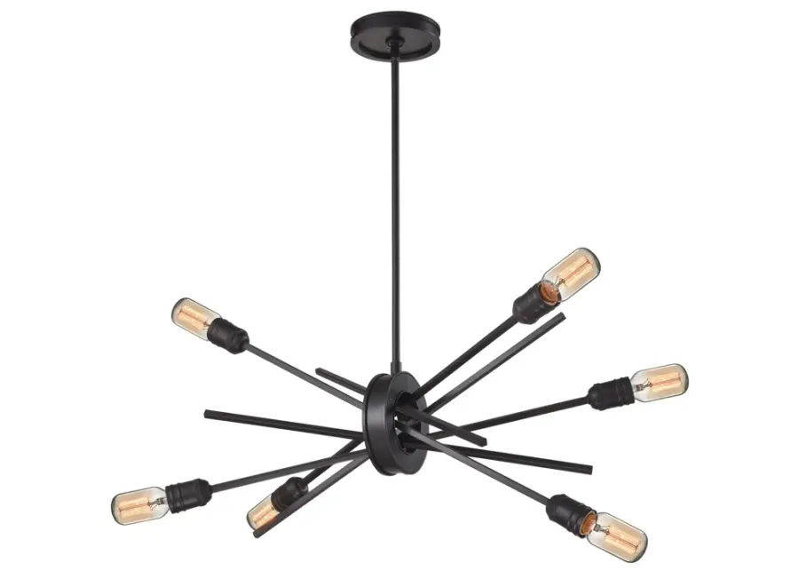 Xenia 22" Wide 6-Light Chandelier - Oil Rubbed Bronze