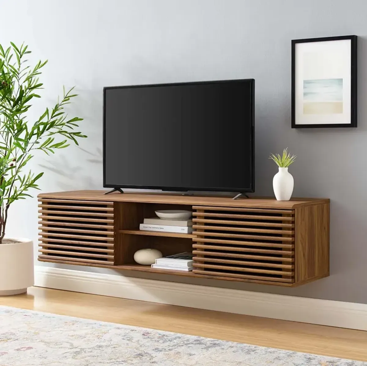 Render Wall-Mount Media Console TV Stand