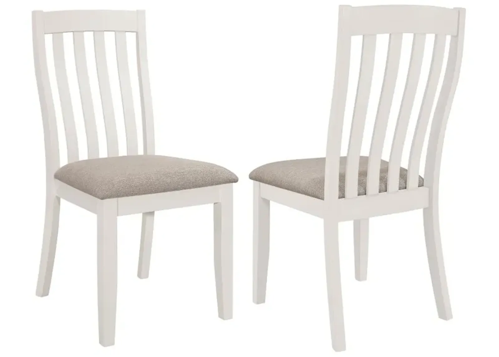 Nogales Vertical Slat Back Dining Side Chair Off White (Set of 2)