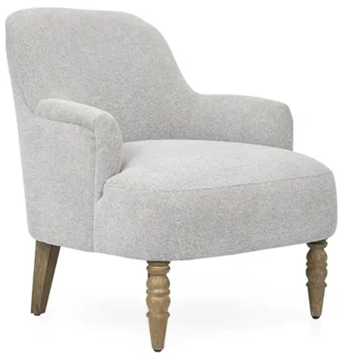 Martha Stewart Jada Light Grey Upholstered Accent Chair