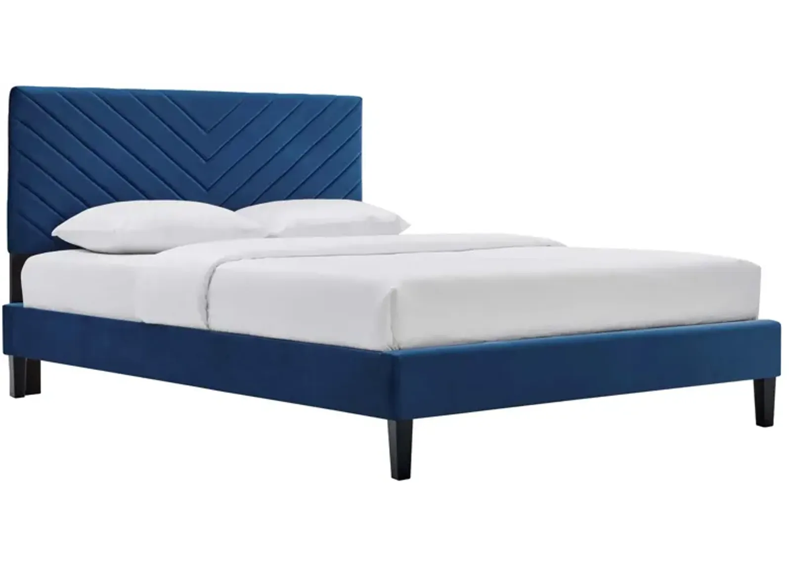 Roxanne Performance Velvet Full Platform Bed