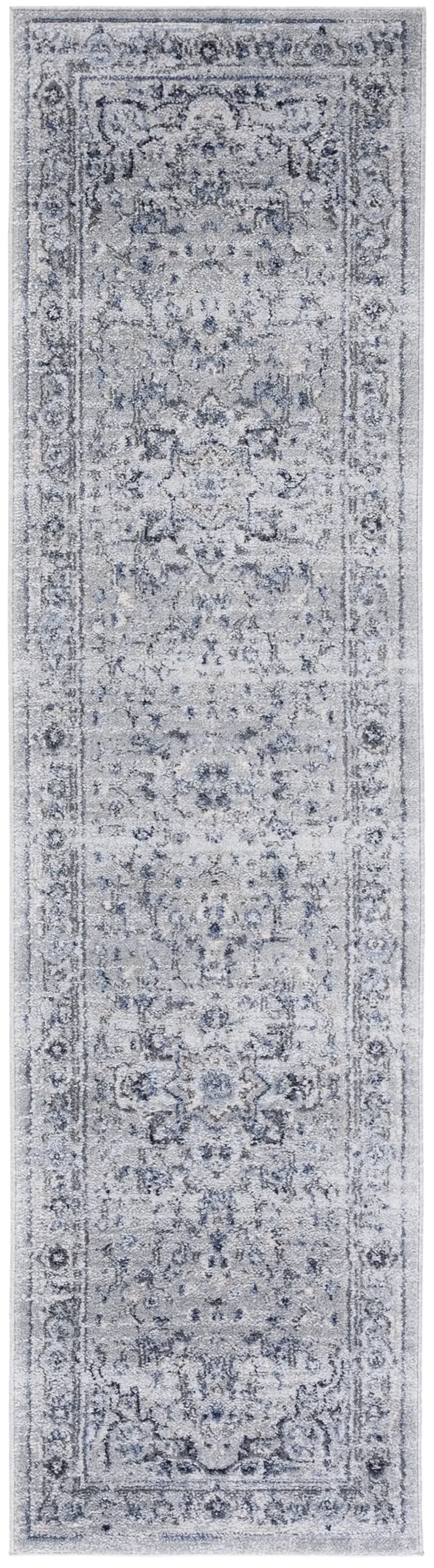 CHARLESTON 411 GREY  2' x 14' Runner Rug