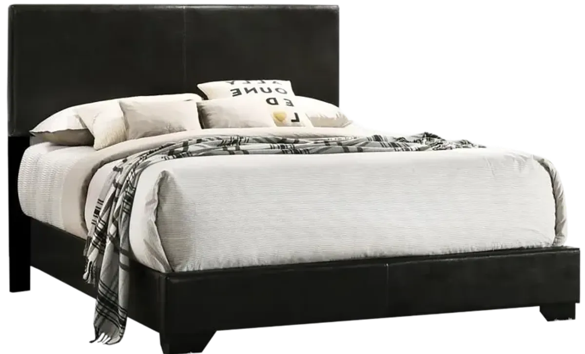 Conner Full Upholstered Panel Bed Black