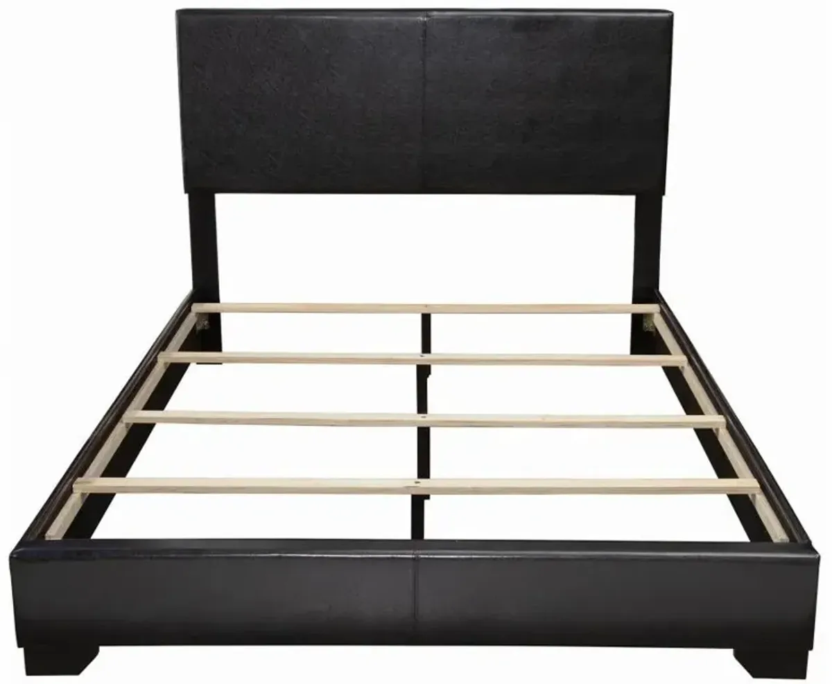 Conner Full Upholstered Panel Bed Black