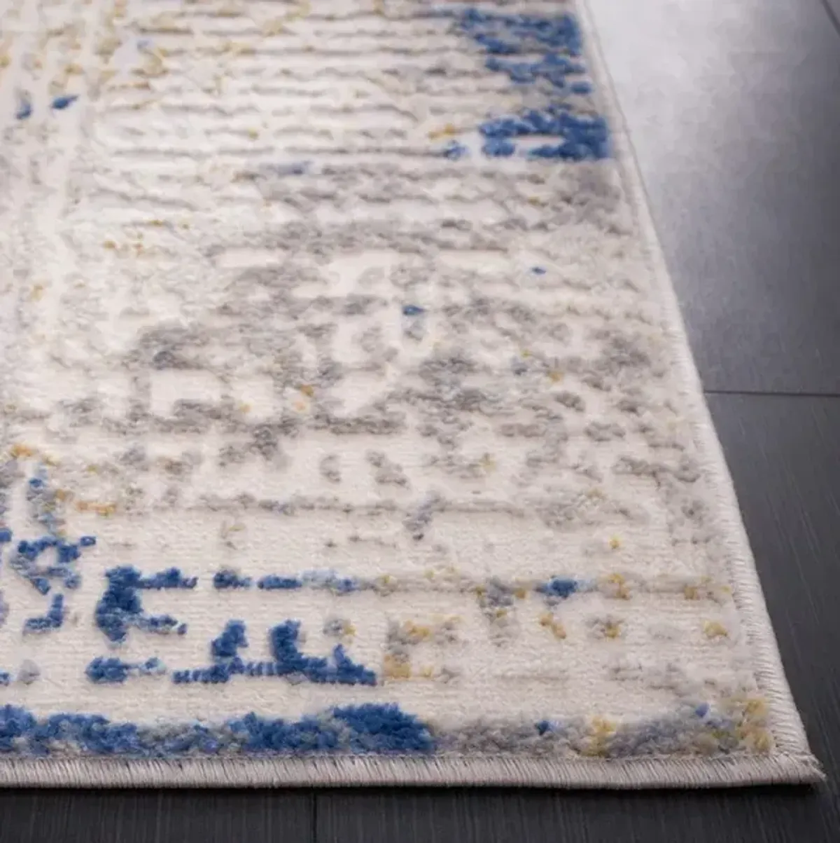 PALMA 350 Blue 2'-2' X 9' Runner Rug