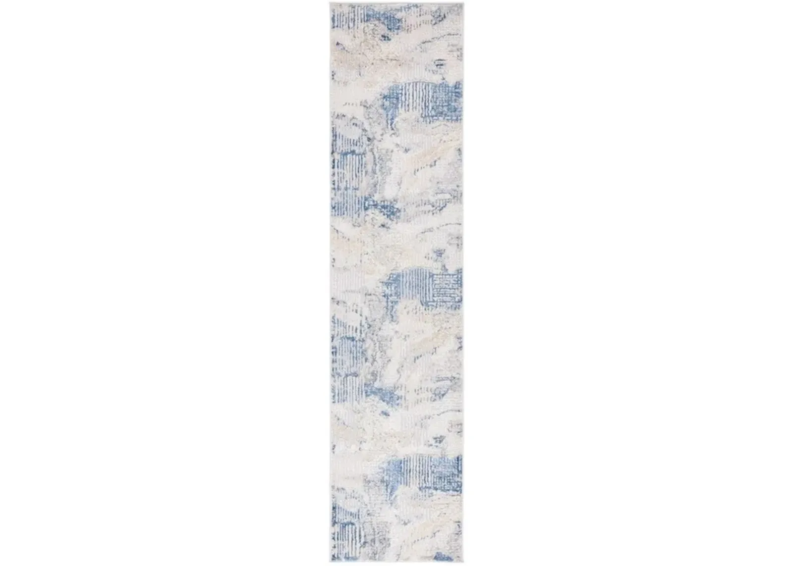 PALMA 350 Blue 2'-2' X 9' Runner Rug