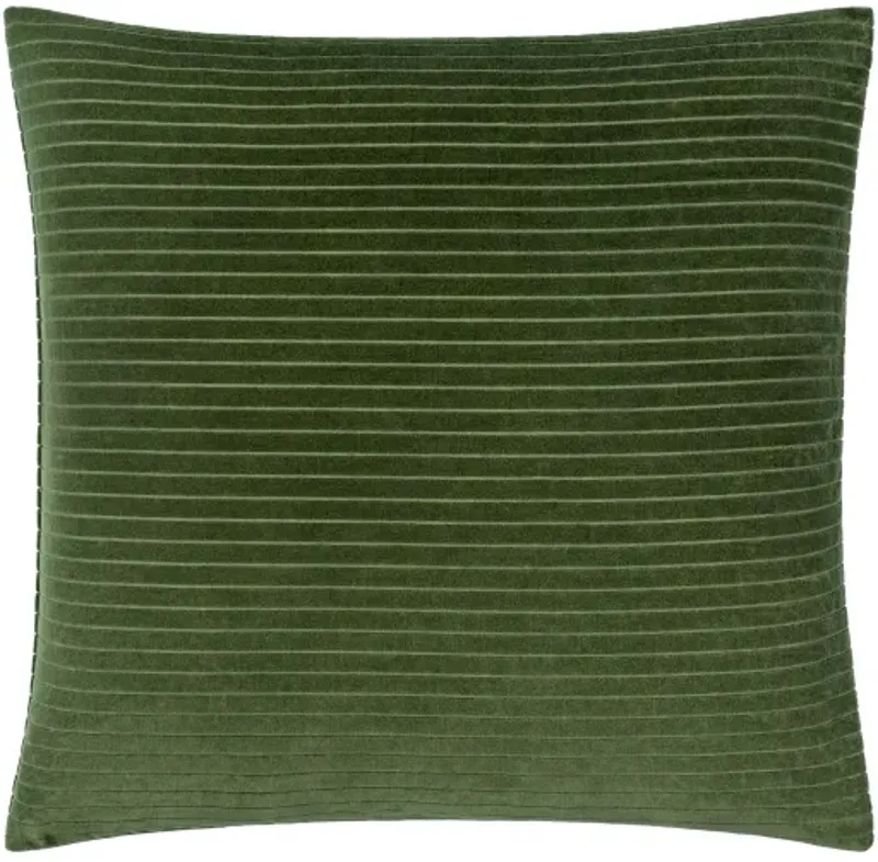 Cotton Velvet Stripes CV-090 18"L x 18"W Accent Pillow  - Poly Insert