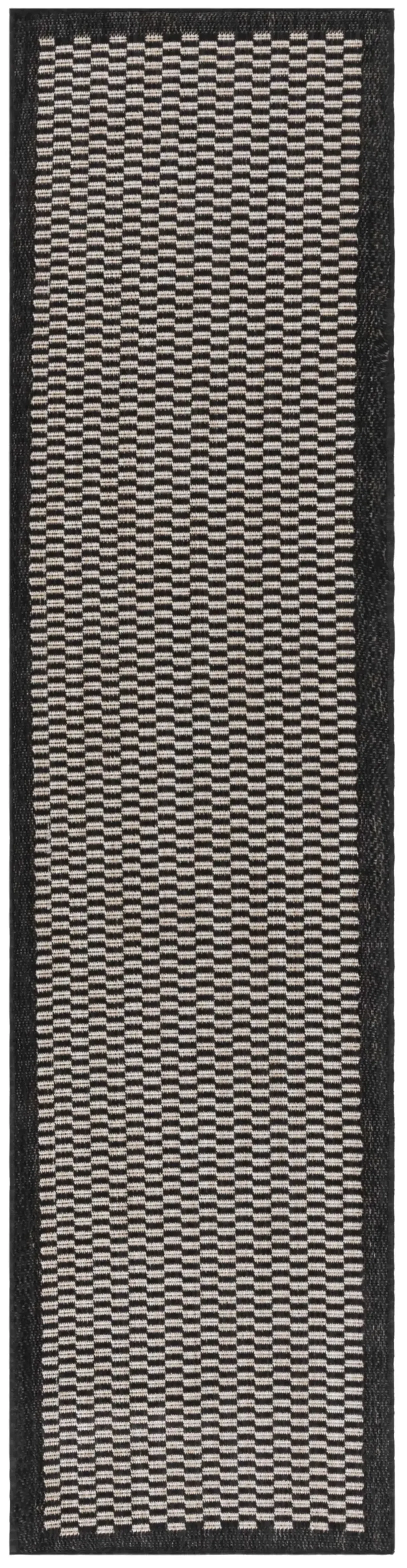 BEACH HOUSE 404 BLACK  2' x 8' Runner Rug