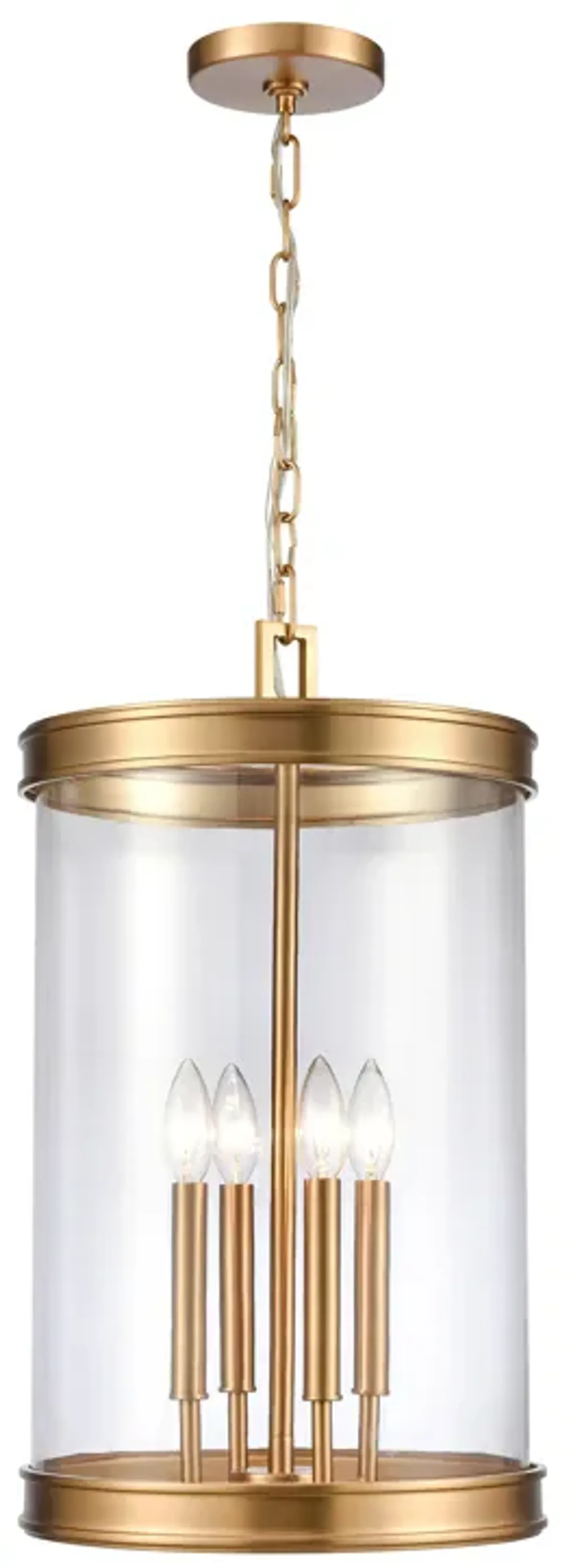 Mendoza 12.75" Wide 4-Light Pendant - Brushed Gold