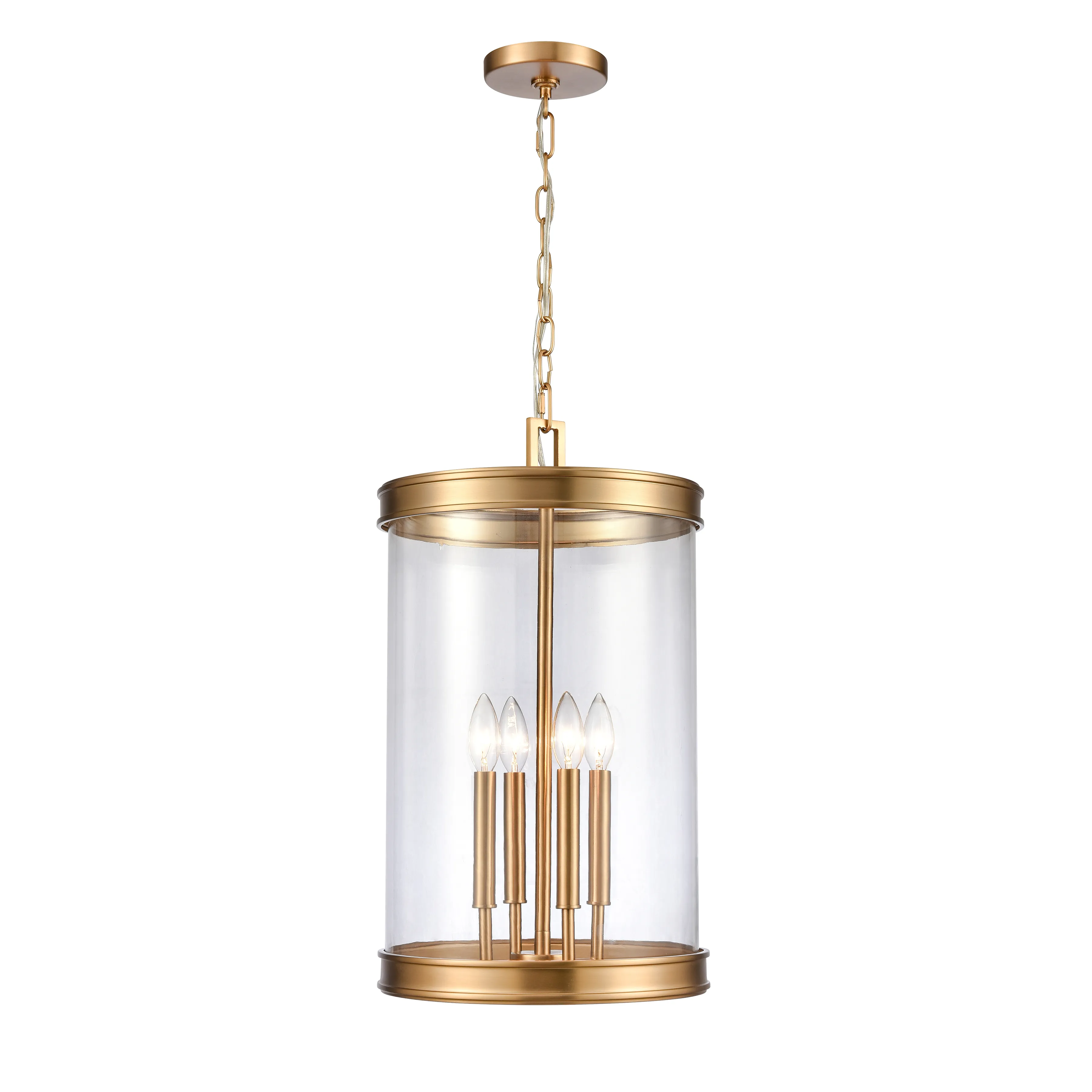 Mendoza 12.75" Wide 4-Light Pendant - Brushed Gold