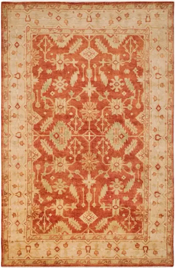OSH119 Red  3' X 10' Runner Rug