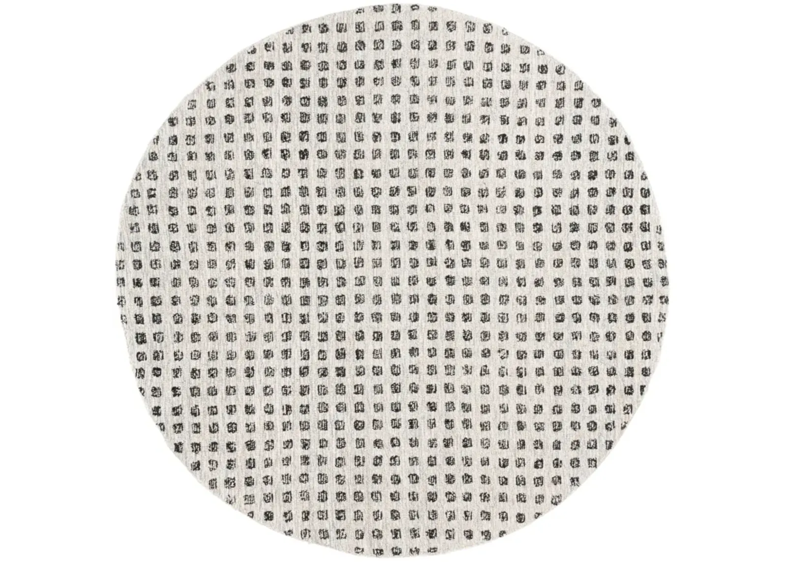 EBONY 203 CHECKERED BEIGE  6' x 6' Round Round Rug