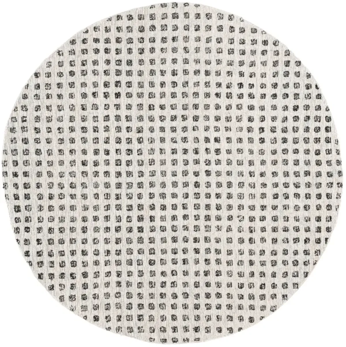 EBONY 203 CHECKERED BEIGE  6' x 6' Round Round Rug