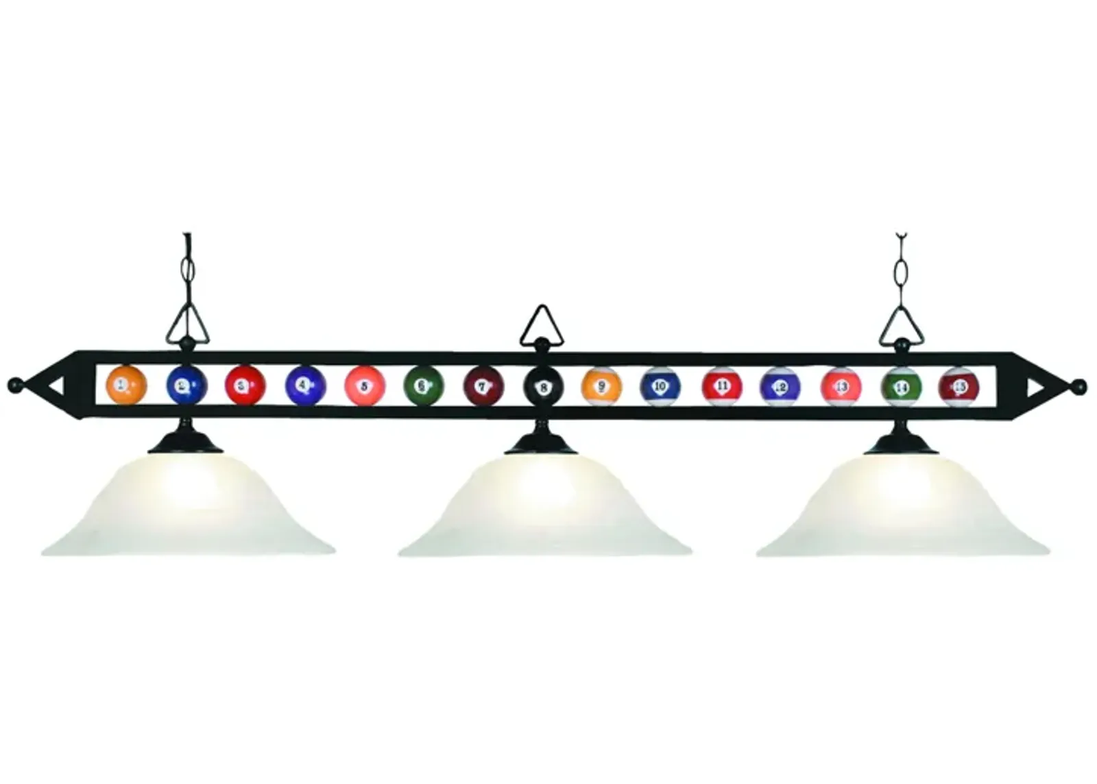 Designer Classics 58" Wide 3-Light Linear Chandelier - Matte Black