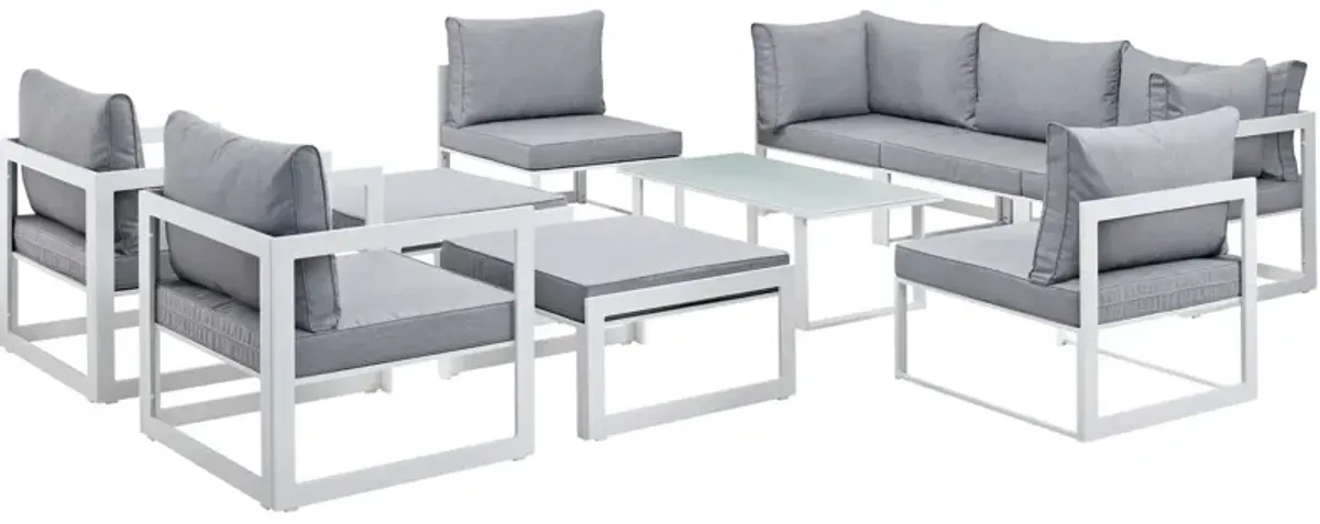 Fortuna 10 Piece Outdoor Patio Sectional Sofa Set