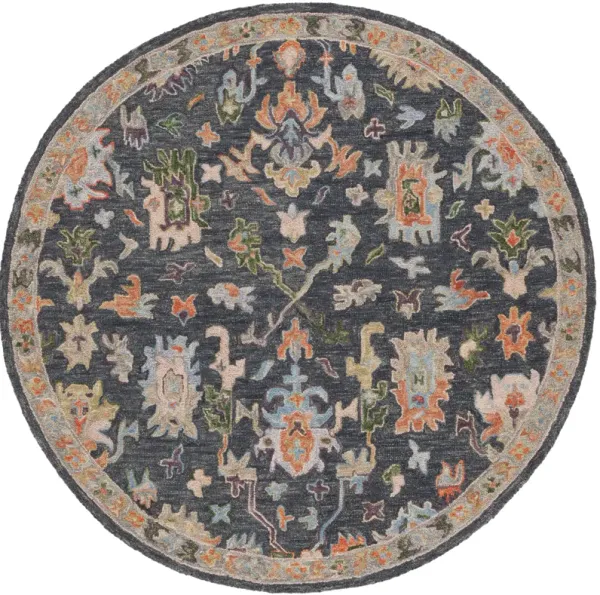 BLOSSOM Hand Tufted 6' x 6' Round area rug