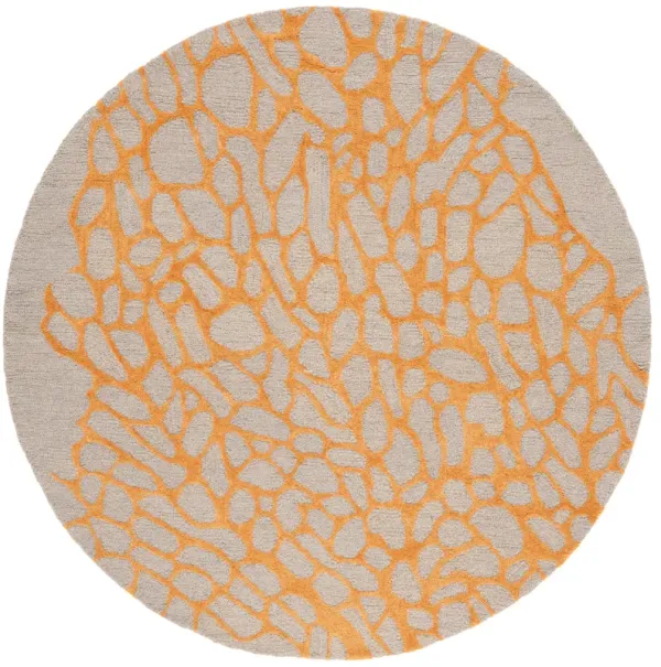 BLOSSOM Hand Hooked 4' x 4' Round area rug