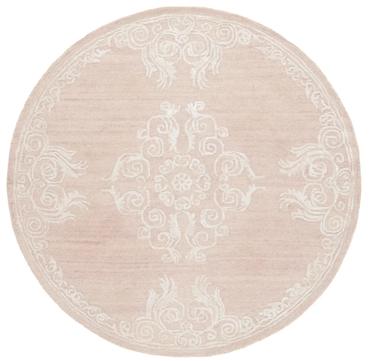 GLAMOUR 604 LIGHT BROWN  6' x 6' Round Round Rug