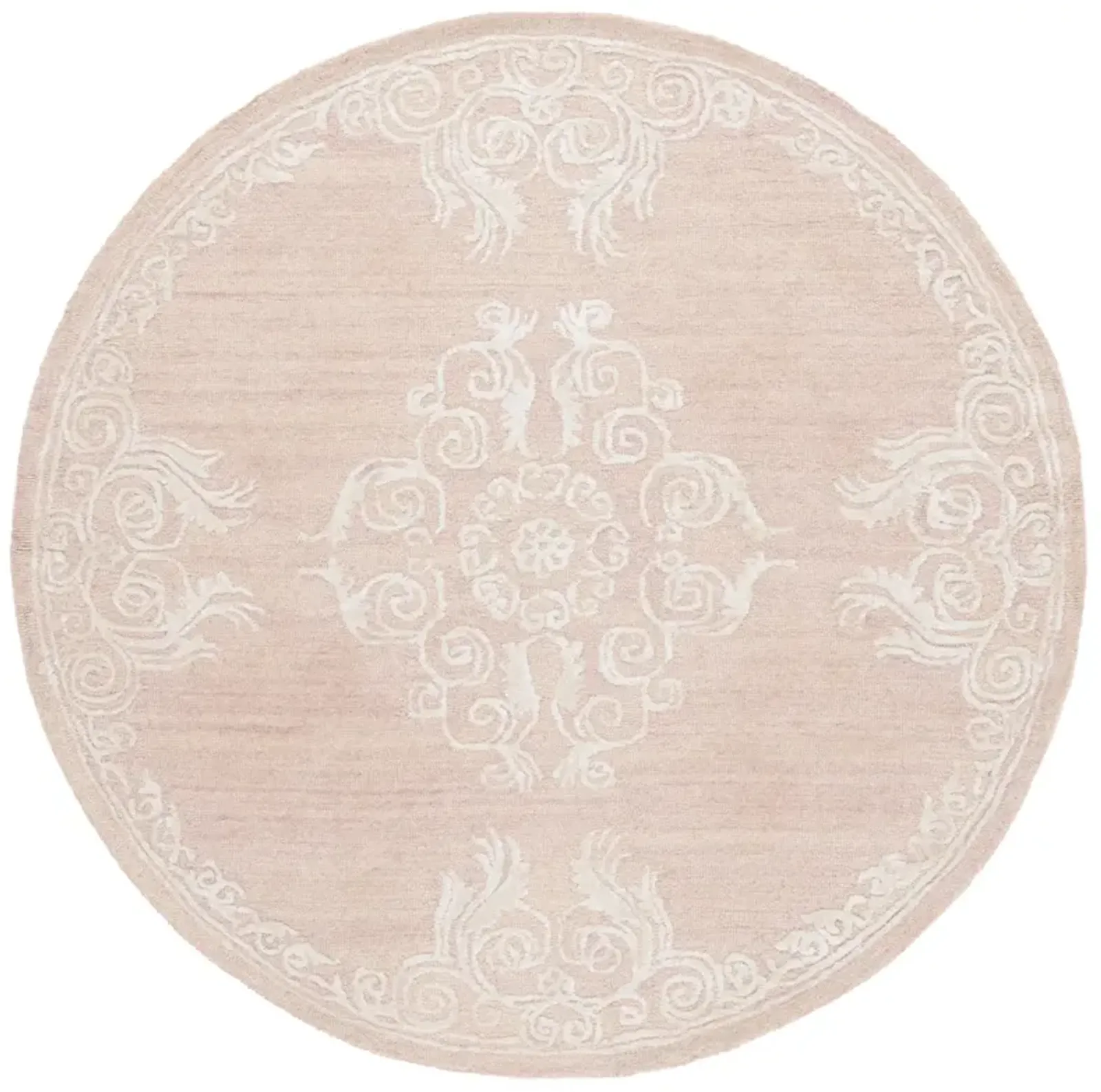 GLAMOUR 604 LIGHT BROWN  6' x 6' Round Round Rug