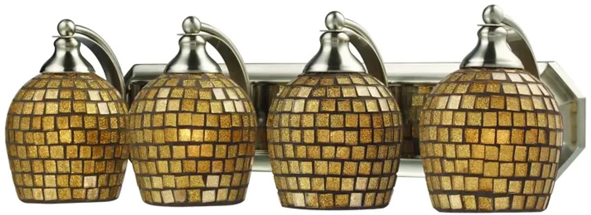 Mix and Match Vanity 27" Wide 4-Light Vanity Light - Satin Nickel