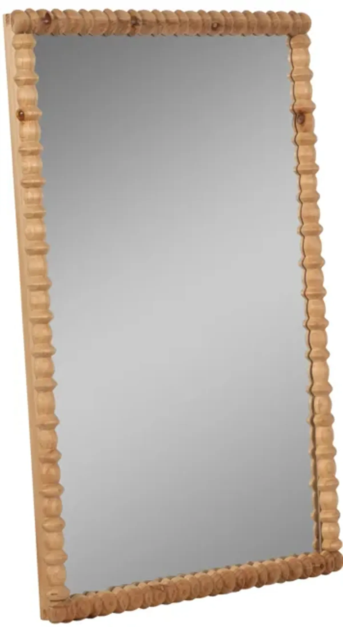 30x44 Carved Wood Mirror, Natural