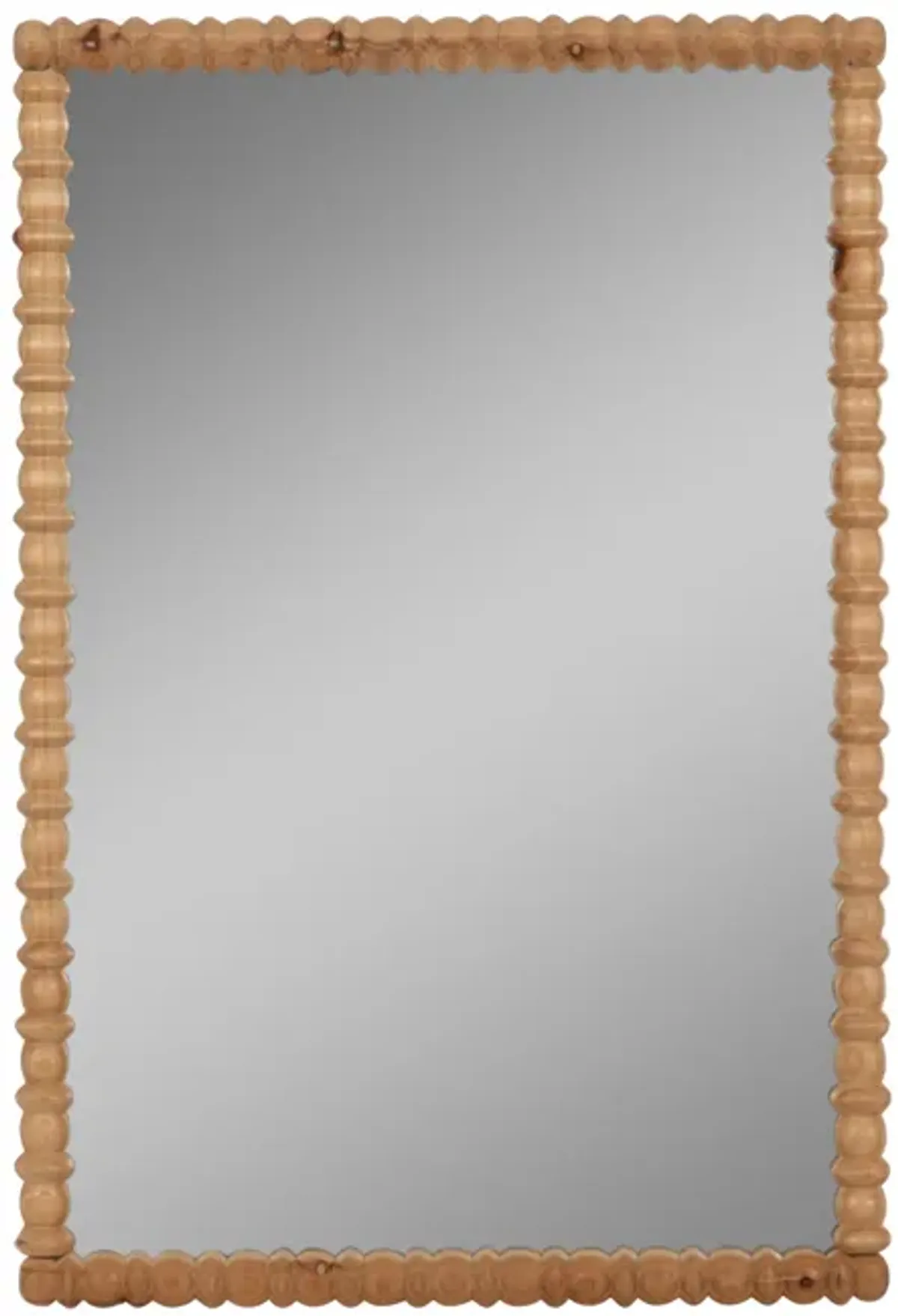 30x44 Carved Wood Mirror, Natural