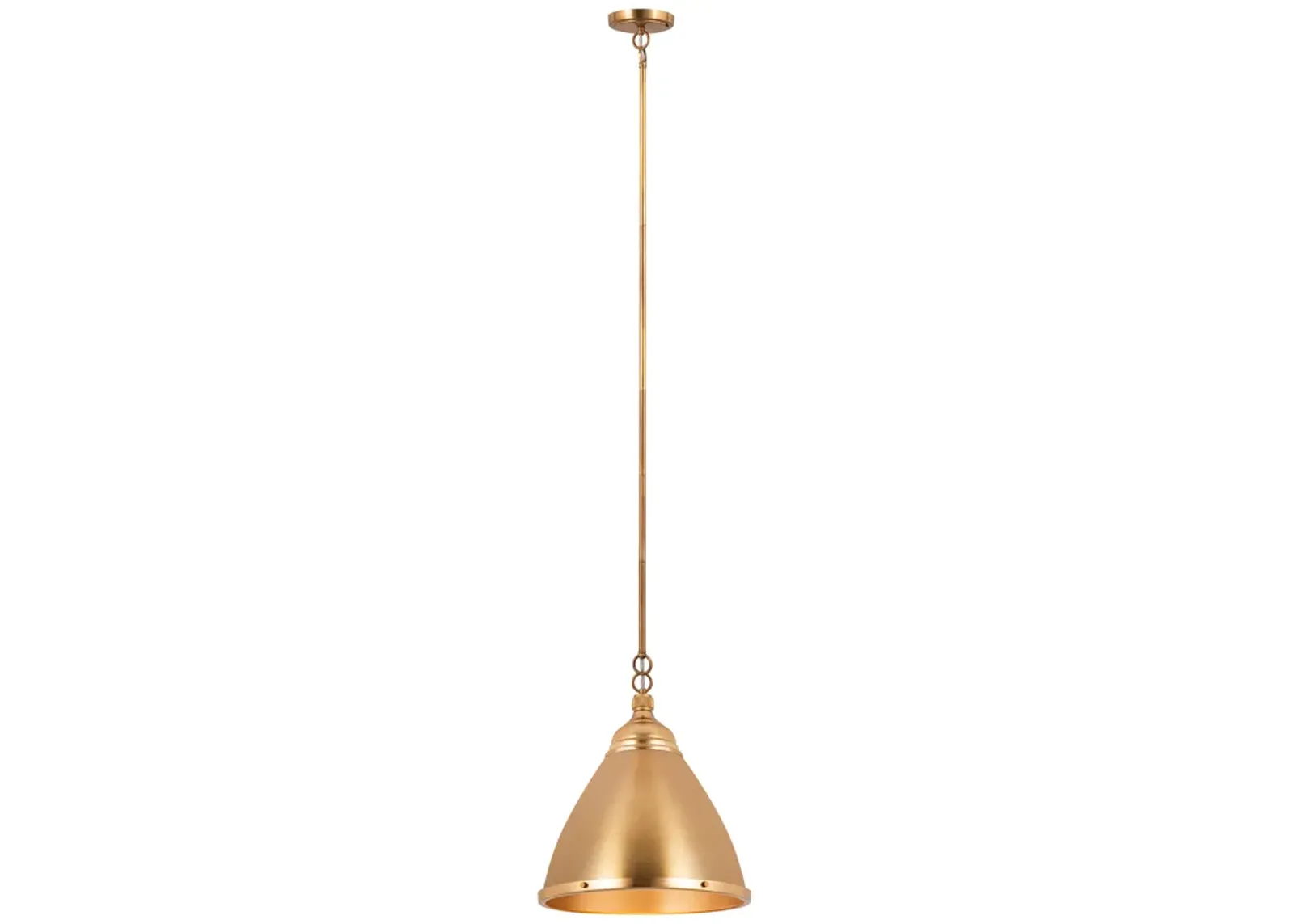 Katelyn 15" Wide 1-Light Pendant - Satin Brass