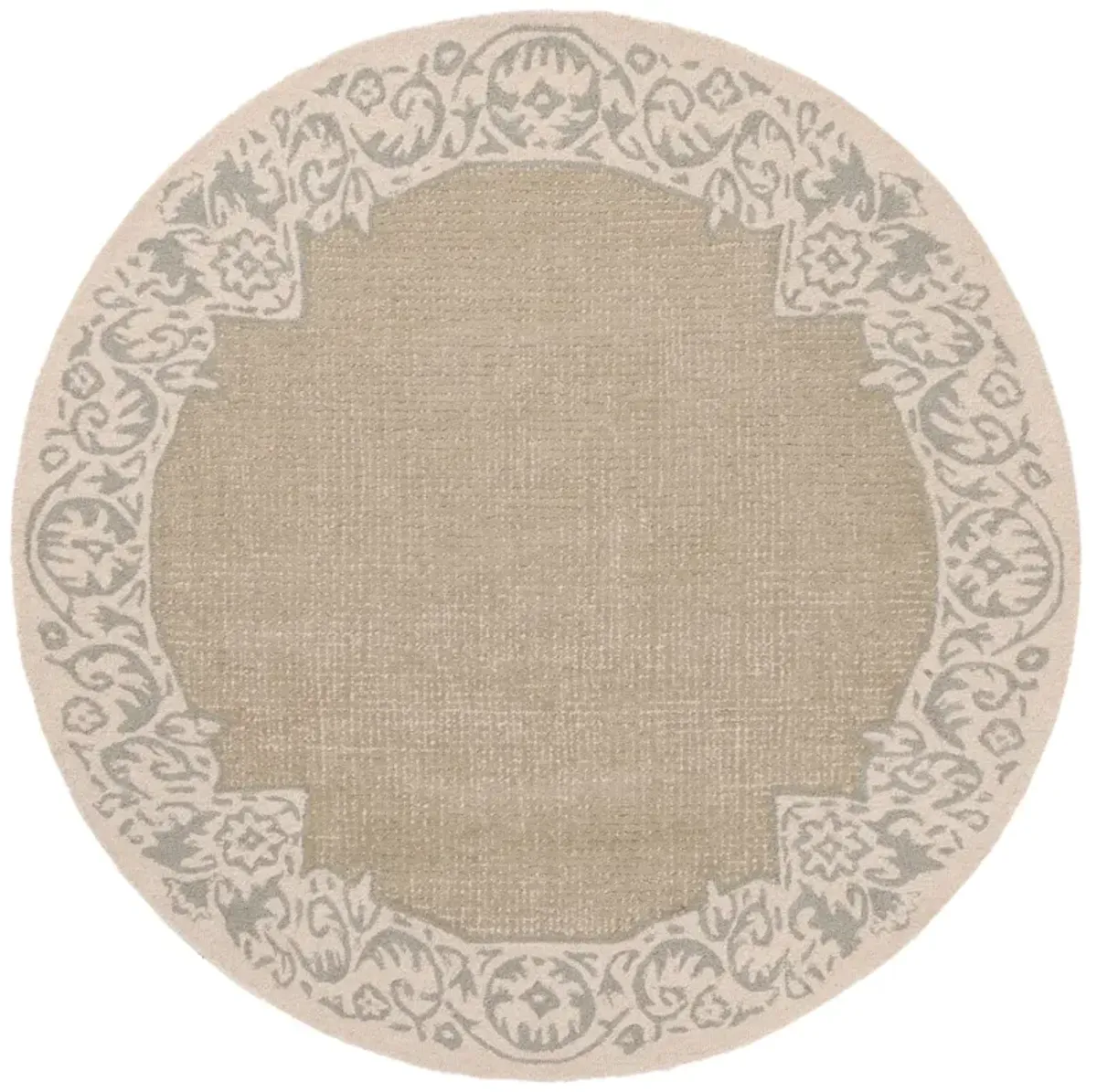 EBONY 654 BEIGE  6' x 6' Round Round Rug